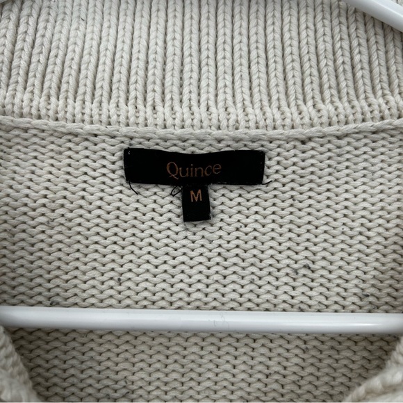 Quince 100% Cotton Cropped Polo Striped Sweater - Picture 3 of 6